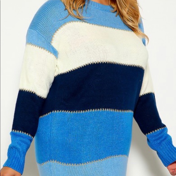 NWT Women’s Plus Size Long Sleeve Sweater Dress - Picture 3 of 7